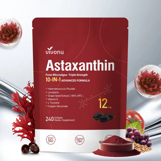 vivonu10-in-1 Astaxanthin Supplements 12 Mg, 4-Month Supply,