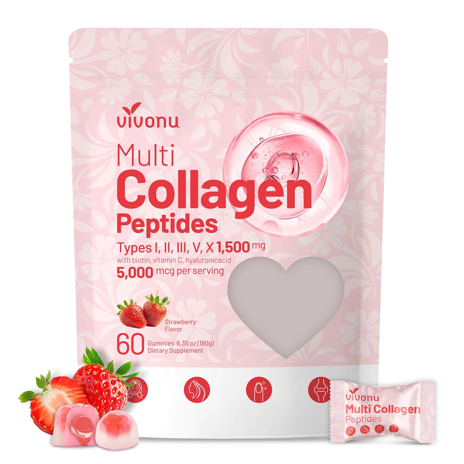 Vivonu Women and Men, Polycollagen Peptide Gummies