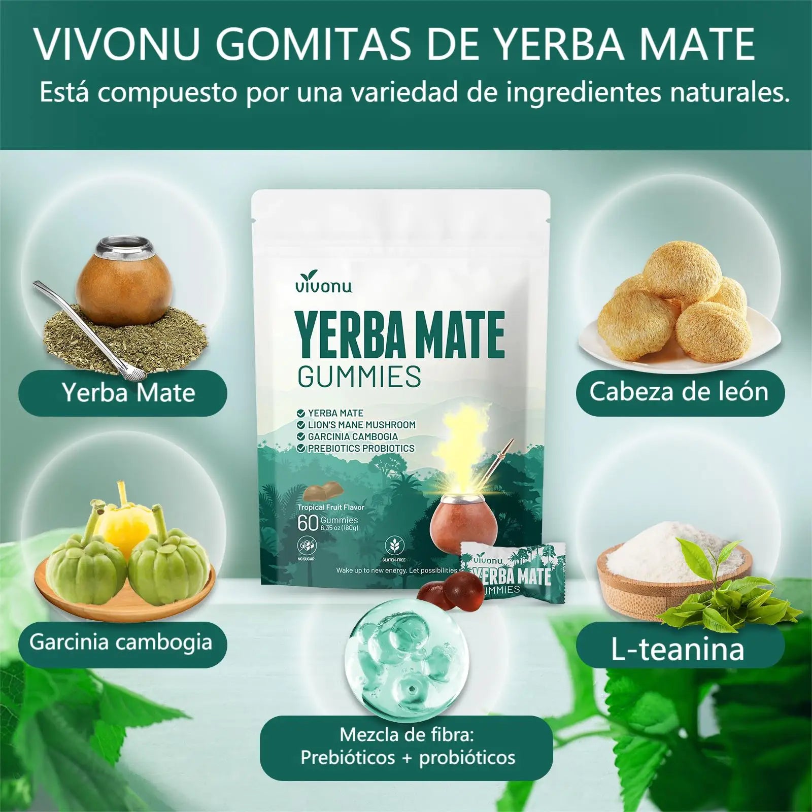 Vivonu Probiotic Yerba Mate Gummies