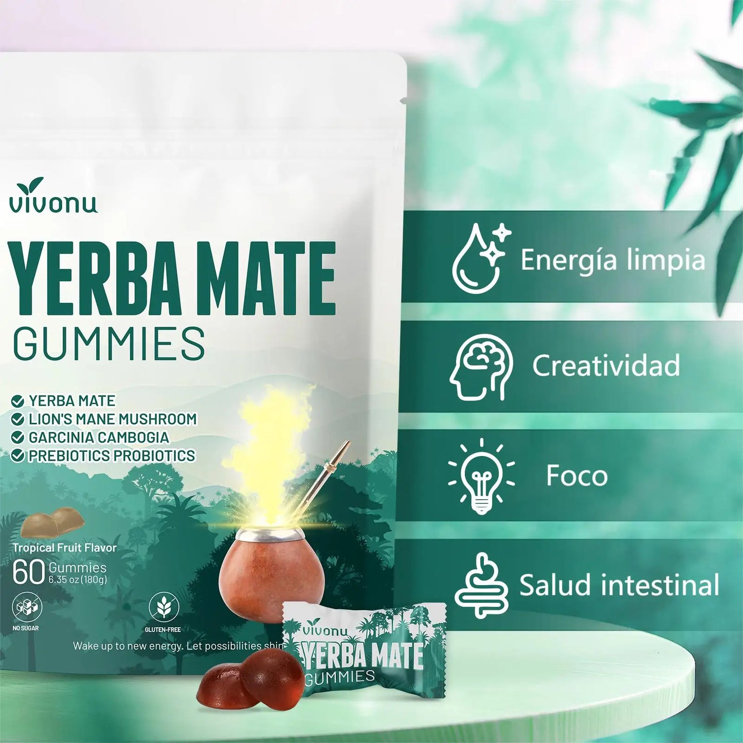 Vivonu Probiotic Yerba Mate Gummies