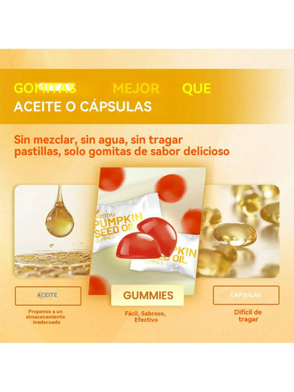 Vivonu Pumpkin Seed Oil Gummies, for Prostate Health, Support for Prostate Hyperplasia.