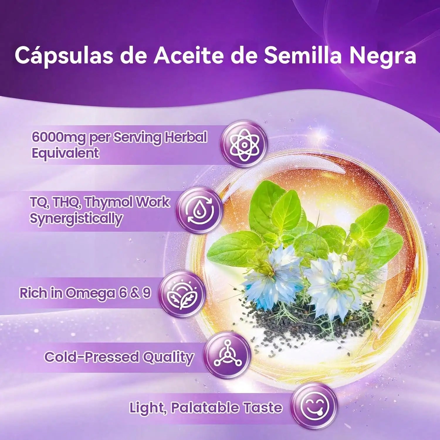 Organic Black Seed Oil Capsule 9 in 1  Vitamin E & D3 Immune Support