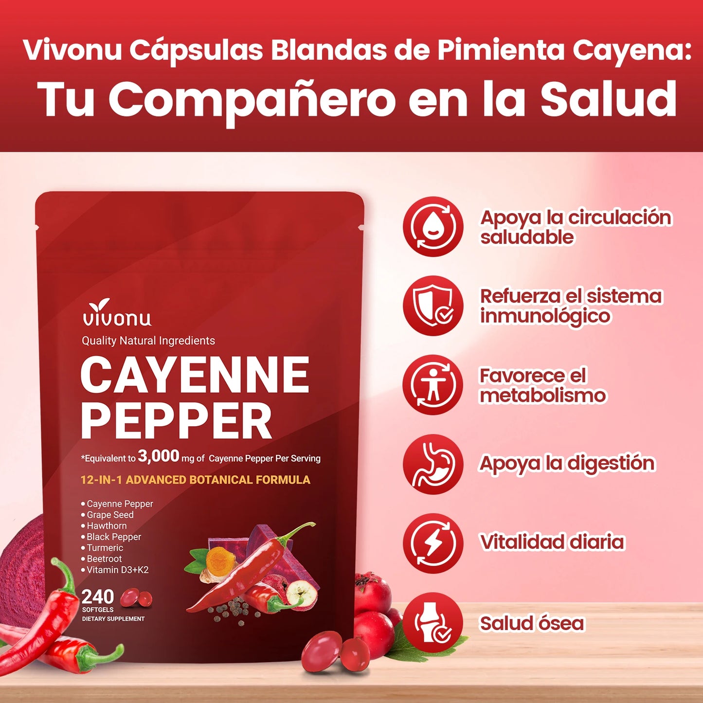 vivonou Chilean Oil Softgels Helps with Digestion, Supports Healthy Circulation