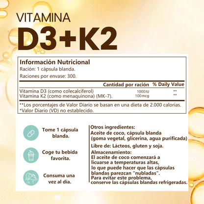 Vivonu Vitamin D3 + K2 Soft Gummies