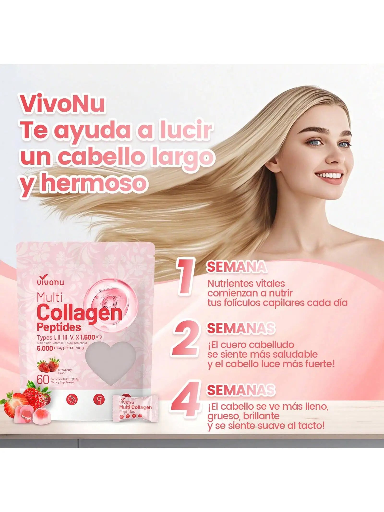 Vivonu Women and Men, Polycollagen Peptide Gummies