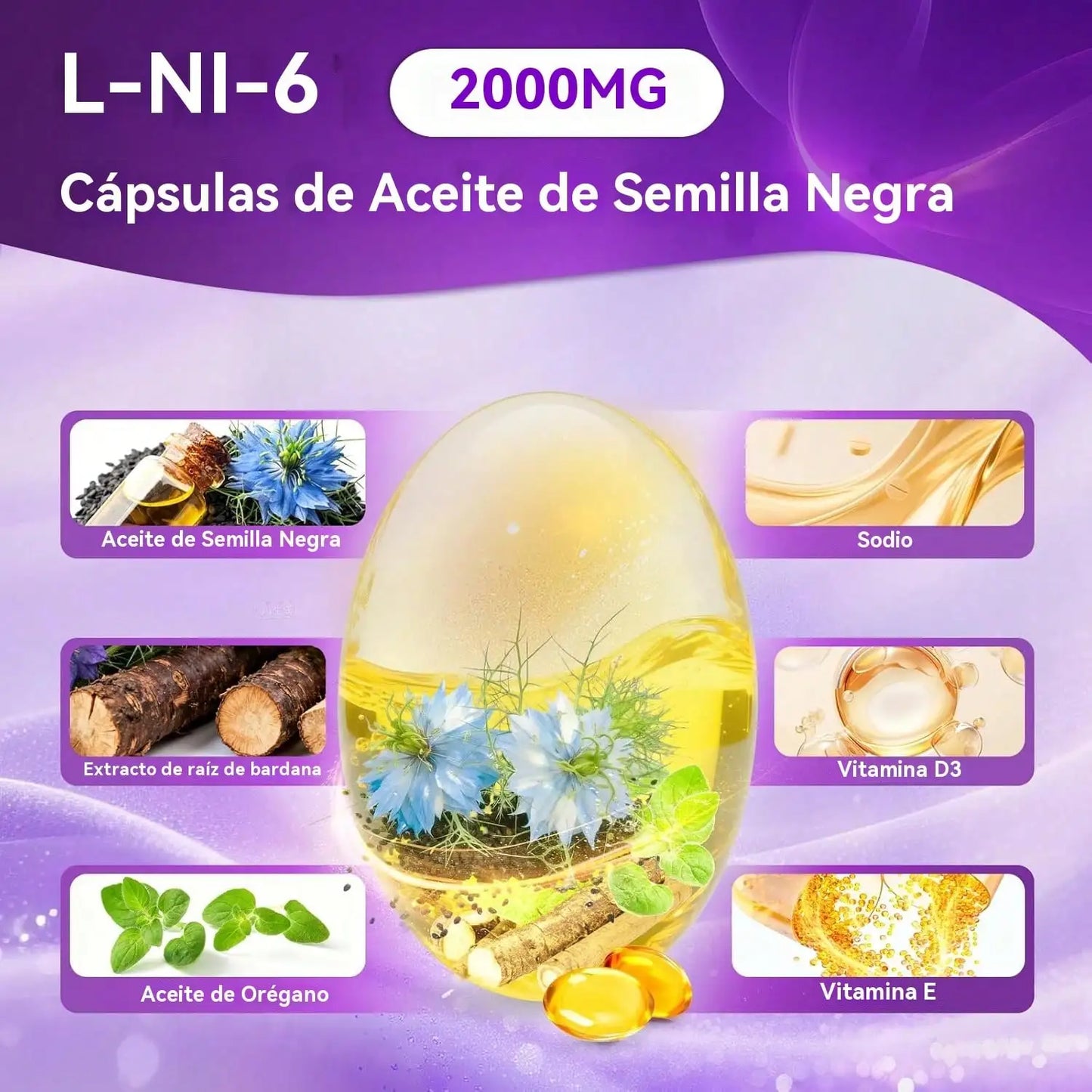 Organic Black Seed Oil Capsule 9 in 1 Vitamin E & D3 Immune Support