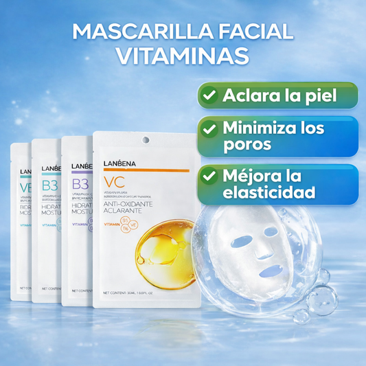 LANBENA Vitamin VA Korean Facial Sheet Masks – Collagen & Hyaluronic Acid Hydration