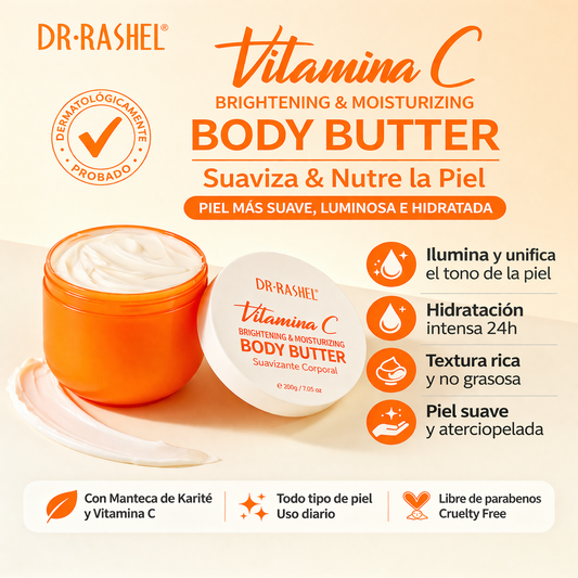 DR.RASHEL Body Butter 250g Vitamin C Brightening Moisturizing Body Butter For Women