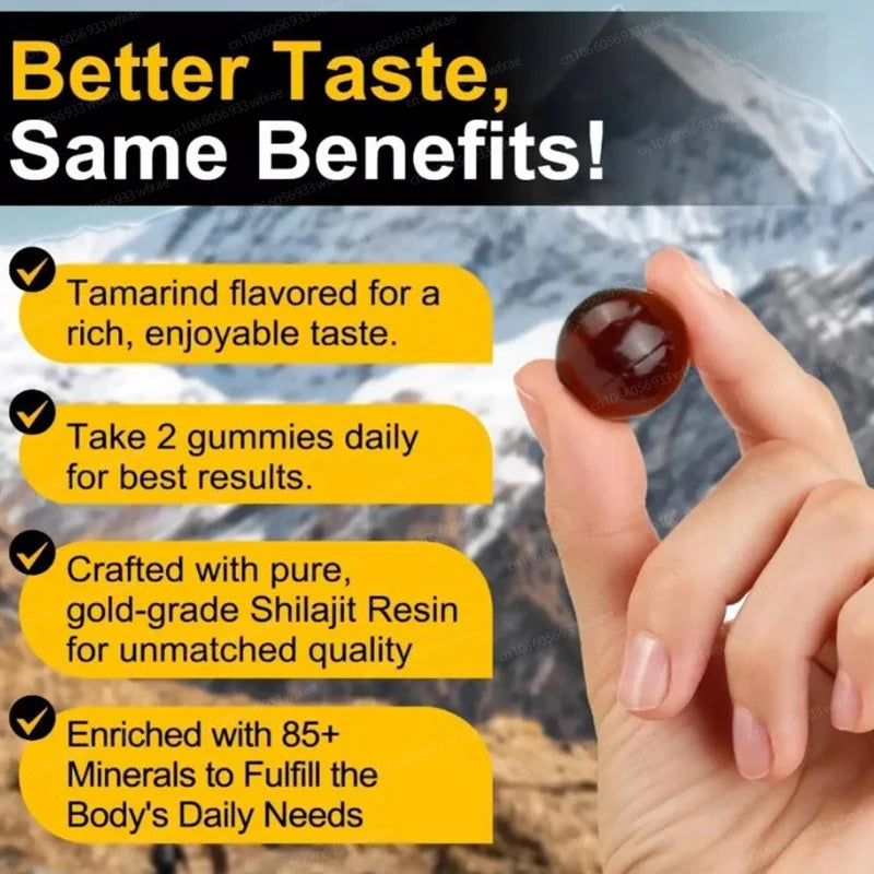 Himalayan Shilajit Resin Gummies Energy Boost Help With Muscle Recovery Improve Energy Endurance
