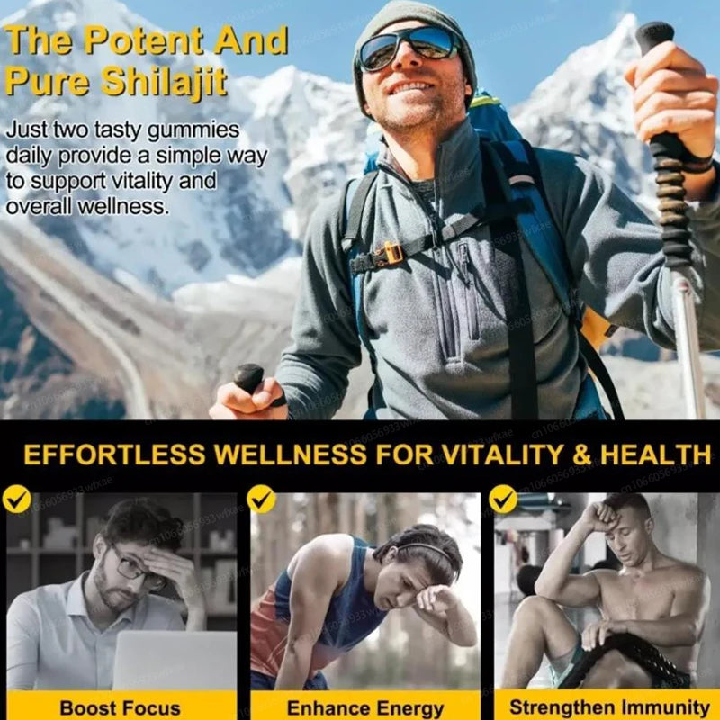Himalayan Shilajit Resin Gummies Energy Boost Help With Muscle Recovery Improve Energy Endurance